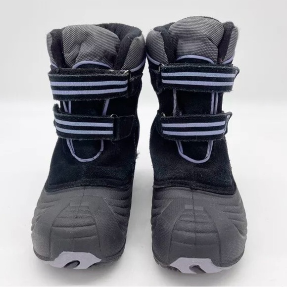 Totes Girls’ size 13 Waterproof Suede Rubber Hook and Loop Insulated Winter Boot